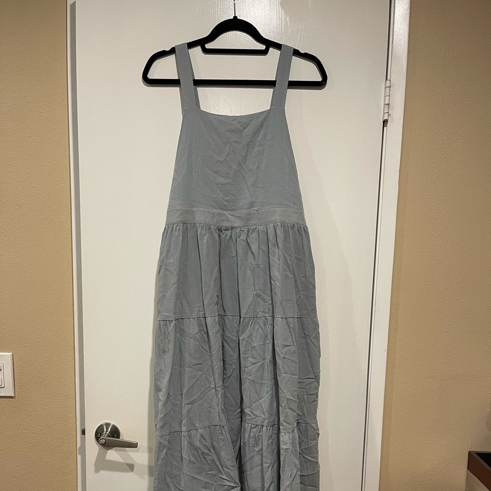 Brand new Bib Dress in steel Blue